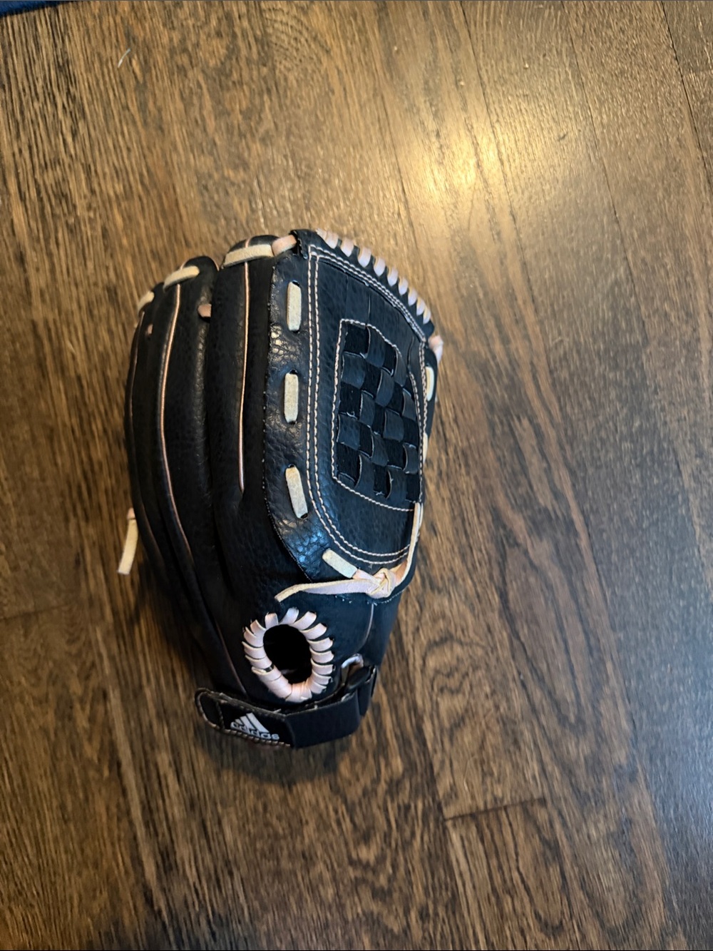 Kids Adidas Black Leather Baseball Glove